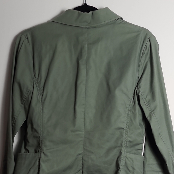 CABI Olive Three Pocket Green Blazer One Button Jacket Size Small - Picture 14 of 16